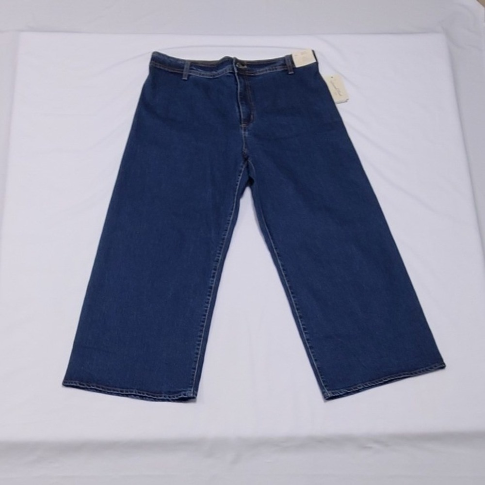 Universal Thread Womens Sailor Wide Leg High Rise Dark Wash Denim Jeans 16 NWT